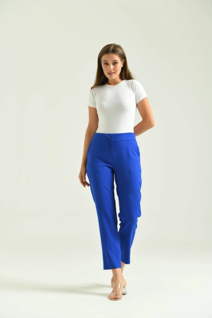 Kadın Saks Basic Kumaş Pantolon