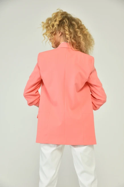 Sleeve Pleated Boyfriend Jacket