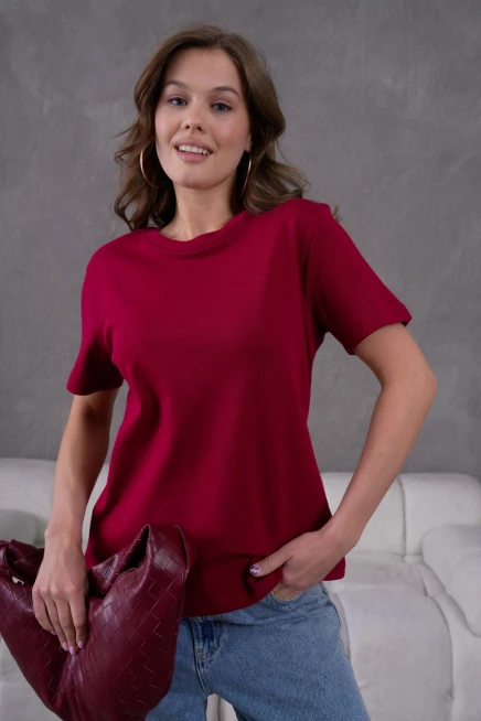 Bisiklet Yaka Basic T-Shirt