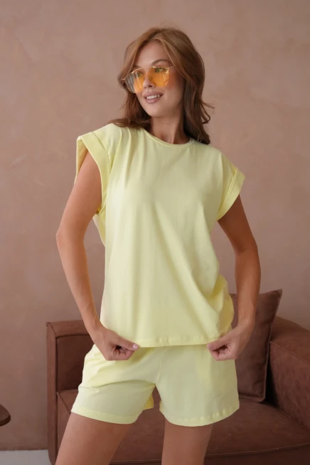 T-Shirt Şort Penye İkili Takım