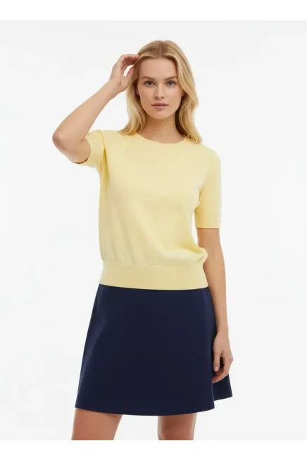 Kadın Bisiklet Yaka Premium İplik Basic Triko Kazak 12463.Crs